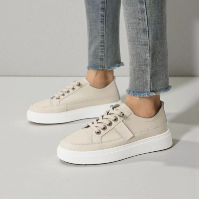 Кроссовки женские натуральная кожа бежевые B569-2