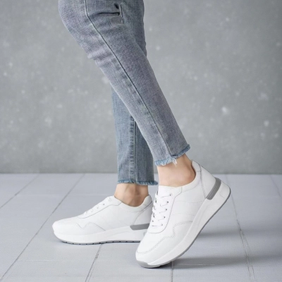 Кроссовки женские натуральная кожа белые Y293-1