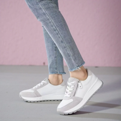 Кроссовки женские натуральная кожа белые Y246-1