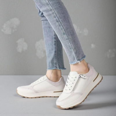 Кроссовки женские натуральная кожа бежевые Y290-2