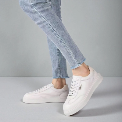 Кроссовки женские натуральная кожа бежевые Y269-2