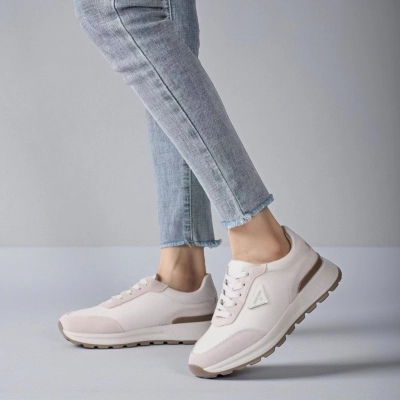 Кроссовки женские натуральная кожа бежевые Y244-2