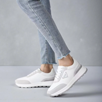 Кроссовки женские натуральная кожа белые Y244-1