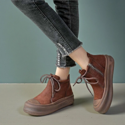 Ботинки женские демисезонные Paolo Moro натуральная кожа коричневые YR042-2