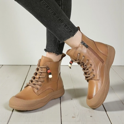 Ботинки женские демисезонные Paolo Moro натуральная кожа коричневые YR109-3