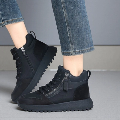 Ботинки женские демисезонные Paolo Moro натуральная кожа черные YD017-1