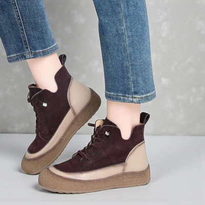 Ботинки женские демисезонные Paolo Moro натуральная кожа шоколадные YD027-1