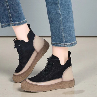 Ботинки женские демисезонные Paolo Moro натуральная кожа черные YD027-2