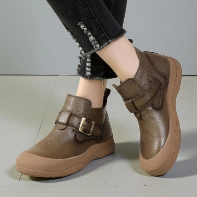 Ботинки женские демисезонные Paolo Moro натуральная кожа хаки YR085-1