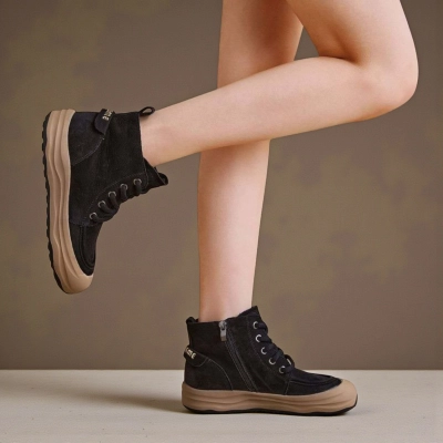 Ботинки женские демисезонные Paolo Moro натуральная замша черные YR031-1