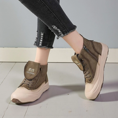 Ботинки женские демисезонные Paolo Moro натуральная кожа хаки YR043-2