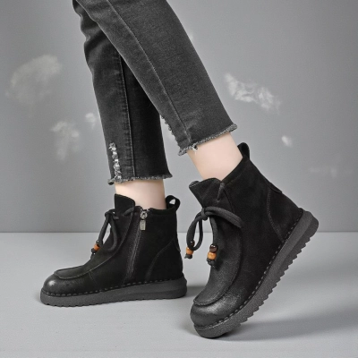 Ботинки женские демисезонные Paolo Moro натуральная кожа черные YR209-1