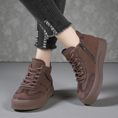 Ботинки женские демисезонные Paolo Moro натуральная кожа шоколадные YR301-1