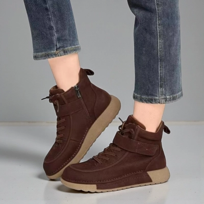 Ботинки женские демисезонные Paolo Moro натуральная кожа шоколадные YR221-2