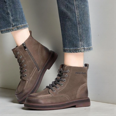 Ботинки женские демисезонные Paolo Moro натуральная кожа коричневые YY001-6