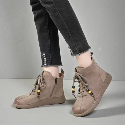 Ботинки женские демисезонные Paolo Moro натуральная кожа мокко YR224-4