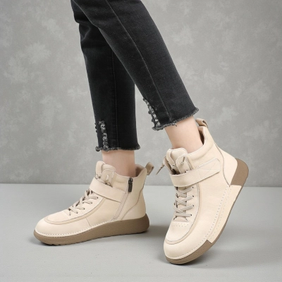 Ботинки женские демисезонные Paolo Moro натуральная кожа бежевые YR221-4