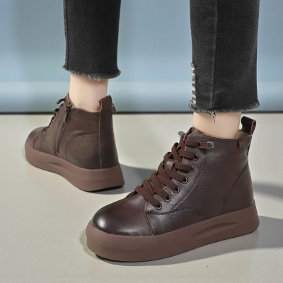 Ботинки женские демисезонные Paolo Moro натуральная кожа шоколадные YR320-3