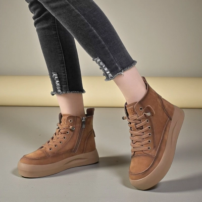 Ботинки женские демисезонные Paolo Moro натуральная кожа коричневые YR230-2