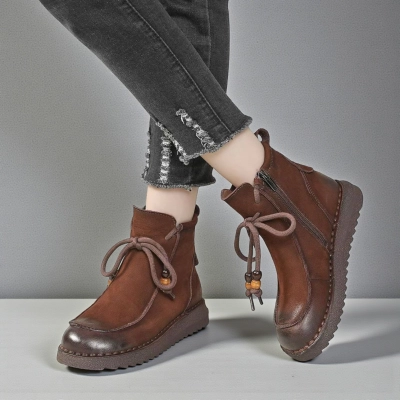 Ботинки женские демисезонные Paolo Moro натуральная кожа шоколадные YR209-4