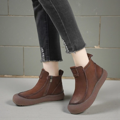 Ботинки женские демисезонные Paolo Moro натуральная кожа шоколадные YR317-2