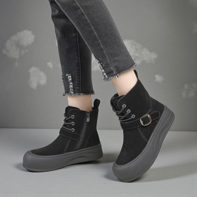 Ботинки женские демисезонные Paolo Moro натуральная кожа черные YR288-4