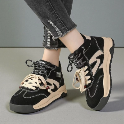 Кроссовки женские демисезонные Paolo Moro натуральная замша черные YR093-1