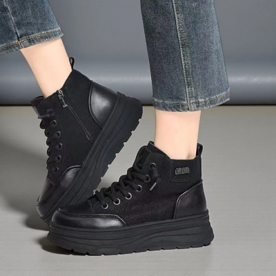 Ботинки женские демисезонные Paolo Moro натуральная кожа черные YR006-1