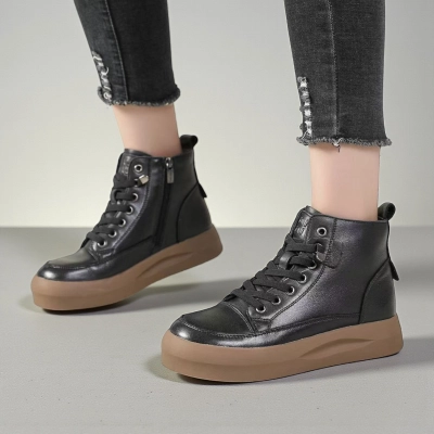 Ботинки женские демисезонные Paolo Moro натуральная кожа черные YR230-3