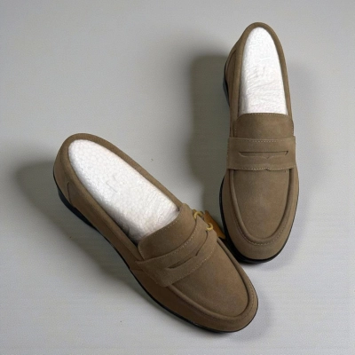 Лоферы женские Dino Albat натуральная замша капучино D6256-4P