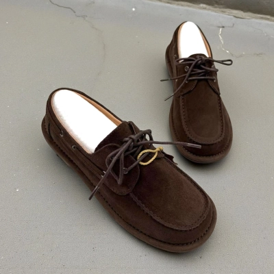 Лоферы женские Dino Albat натуральная замша шоколадные D6231-8P