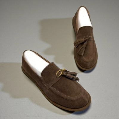 Лоферы женские Dino Albat натуральная замша коричневые D6239-5P