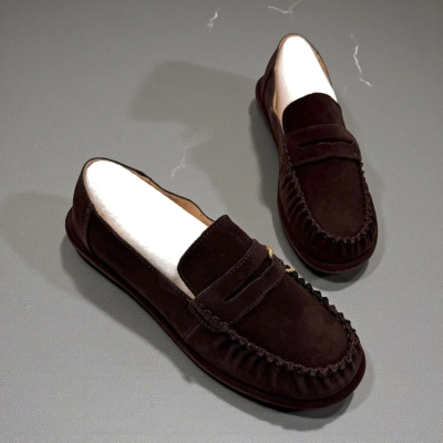 Лоферы женские Dino Albat натуральная замша шоколадные D6250-20P