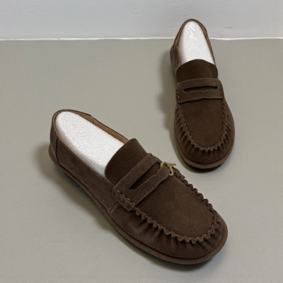 Лоферы женские Dino Albat натуральная замша коричневые D6250-5P