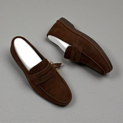 Лоферы женские Dino Albat натуральная замша шоколадные D6221-17P