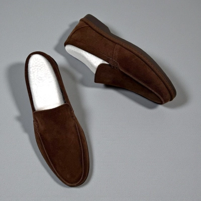 Лоферы женские Dino Albat натуральная замша шоколадные D6220-17P