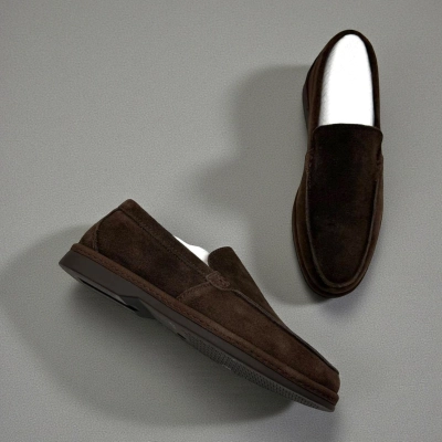 Лоферы женские Dino Albat натуральная замша шоколадные D6220-8P