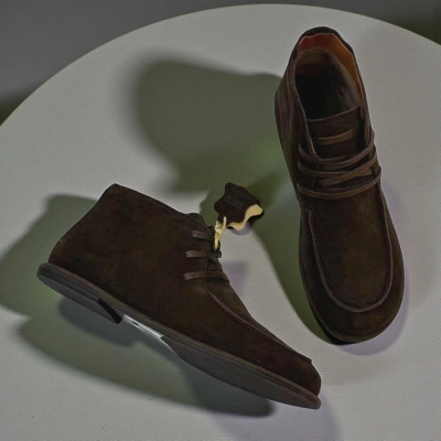 Ботинки женские Dino Albat натуральная замша шоколадные E6263-8P