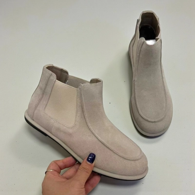 Ботинки женские челси Dino Albat натуральная замша бежевые E6266-2P