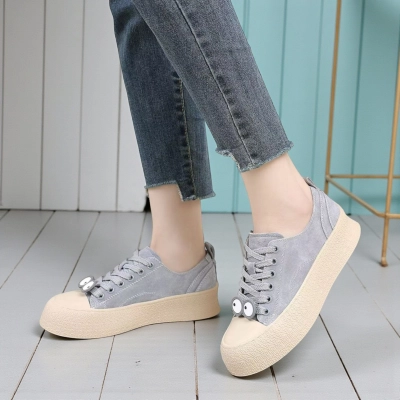 Полуботинки женские Paolo Moro натуральная замша серые YD291-2