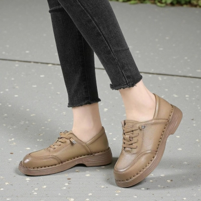 Полуботинки женские Paolo Moro натуральная кожа бежевые YD136-3