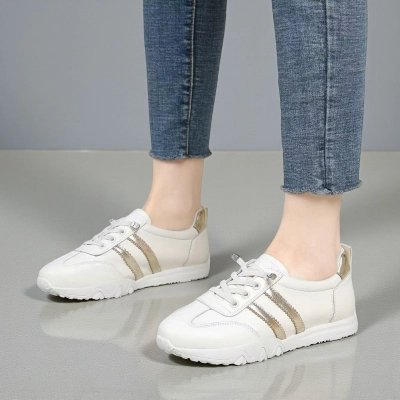 Кроссовки женские Paolo Moro натуральная кожа бежевые YD147-3