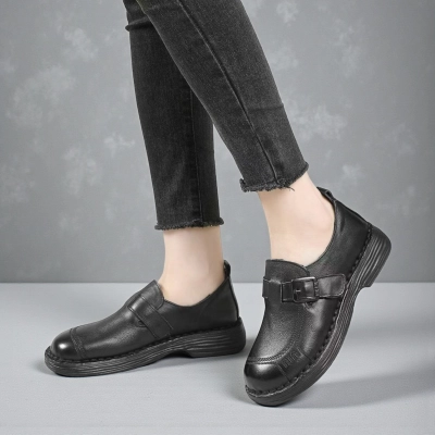 Полуботинки женские Paolo Moro натуральная кожа черные YD135-1