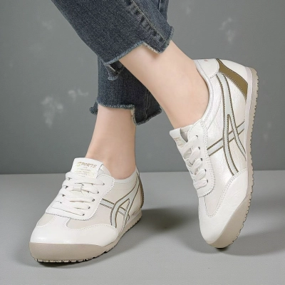 Кроссовки женские Paolo Moro натуральная кожа бежевые YD145-1