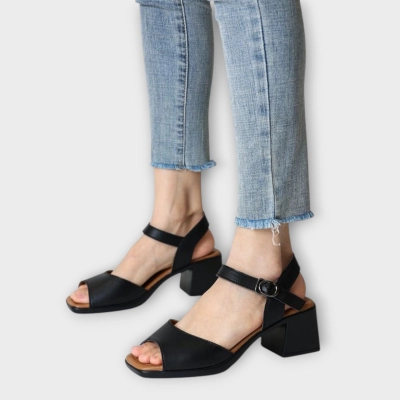 Босоножки женские CARDICIANA натуральная кожа черные YL203-3