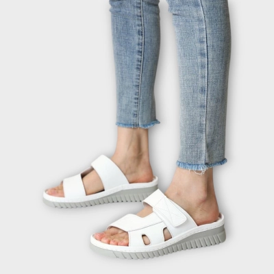 Сабо женские CARDICIANA натуральная кожа белые YL206-1