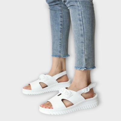 Сандалии женские CARDICIANA натуральная кожа белые YL215-1