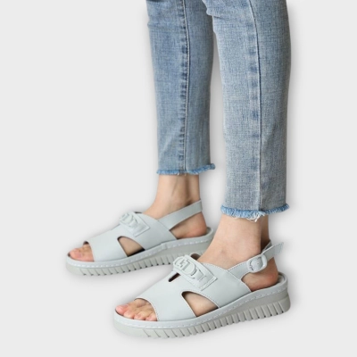 Сандалии женские CARDICIANA натуральная кожа серые YL215-4