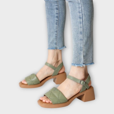 Босоножки женские CARDICIANA натуральная кожа фисташковые YL202-4