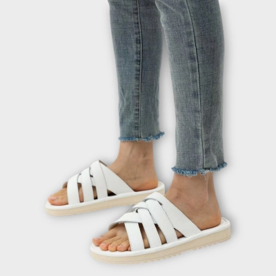 Сабо женские CARDICIANA натуральная кожа белые BL520-1